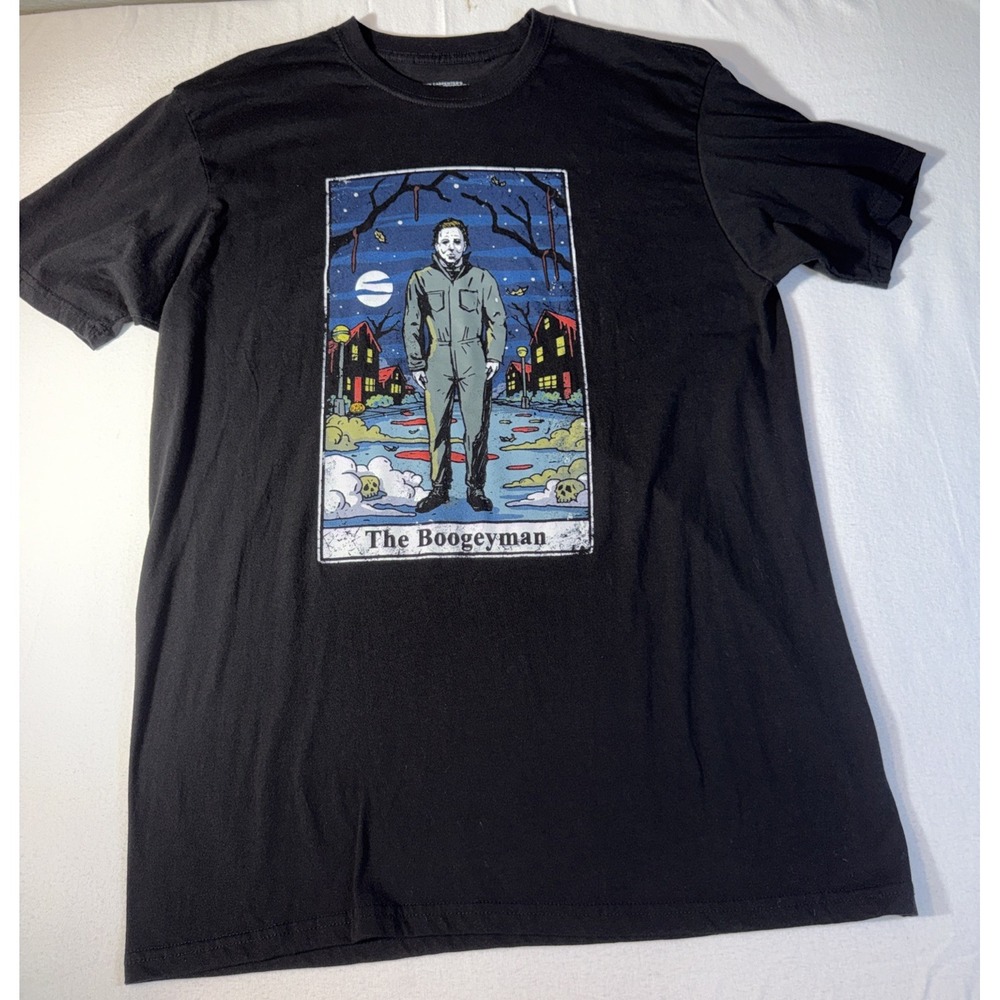 John Carpenter Halloween Michael Myers Boogeyman Tarot Card Graphic Tee Size XL